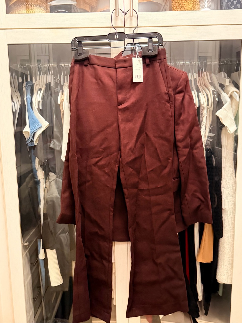 Vince Womens Tailored Flare Leg Suit Pants - Brown NWT Size 4 - Picture 7 of 9